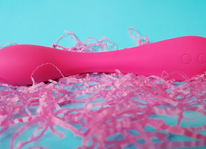 Close up image of the Lovehoney Merry Kissmas Bullet Vibrator's Tapered Tip.